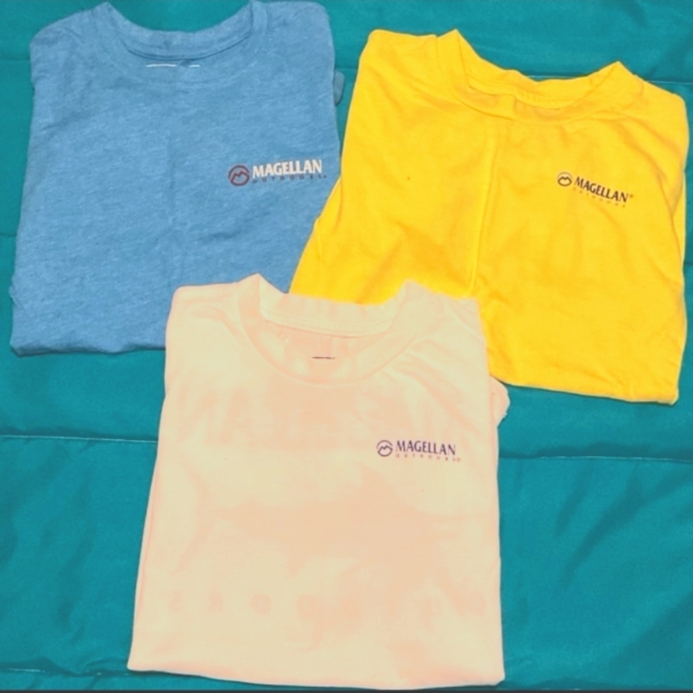 Magellan Outdoors Kids' T-Shirt - Blue, Yellow, and white bundle